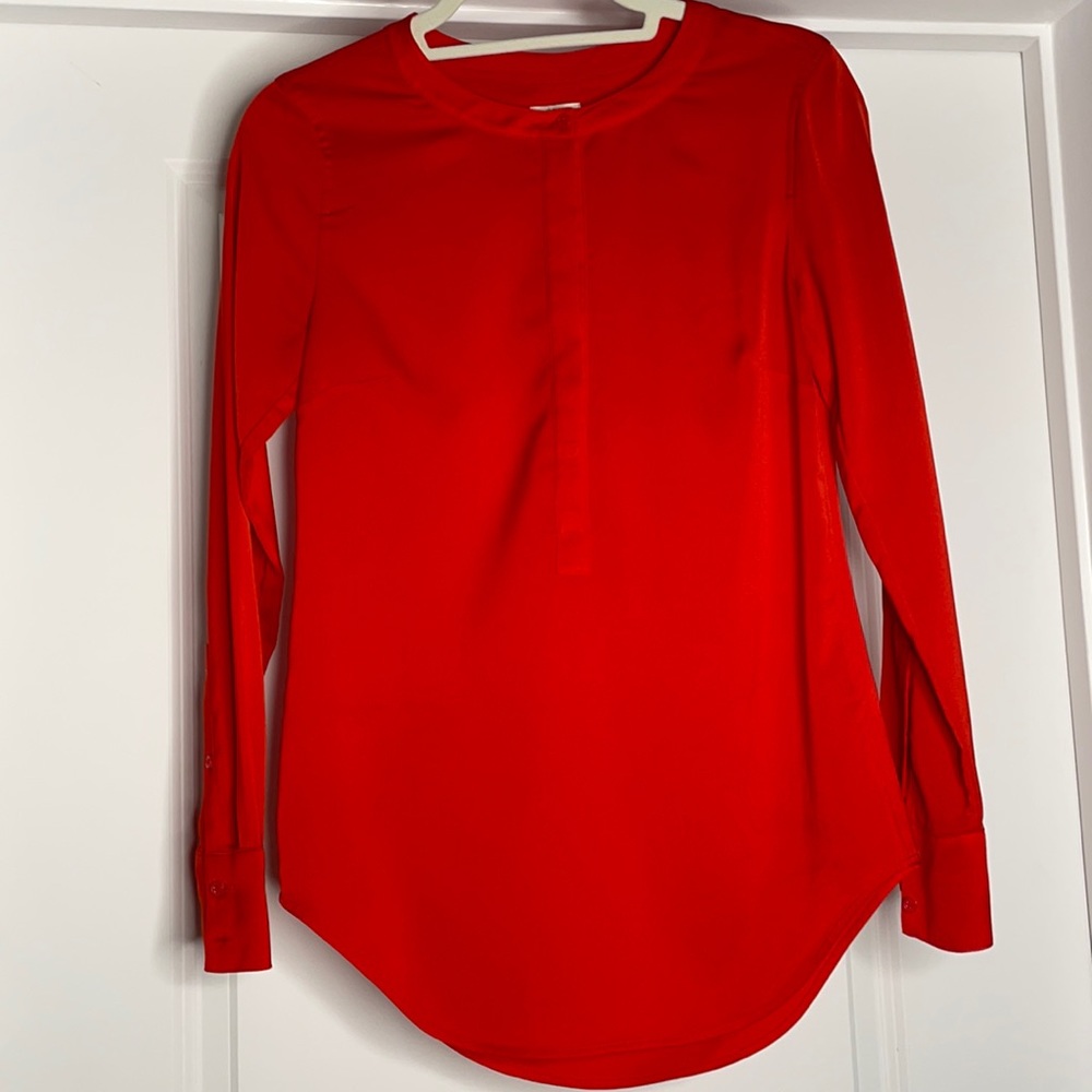 NWOT JCREW BUTTON DOWN. RED. XXS.